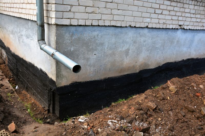 Waterproofing drain tile installation